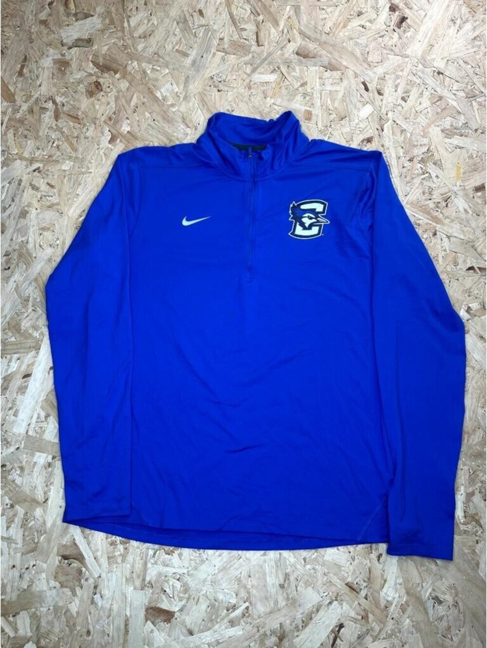 Creighton Bluejays Nike Dri-Fit 1/4 Zip Pullover Jacket Mens Large Blue NCAA